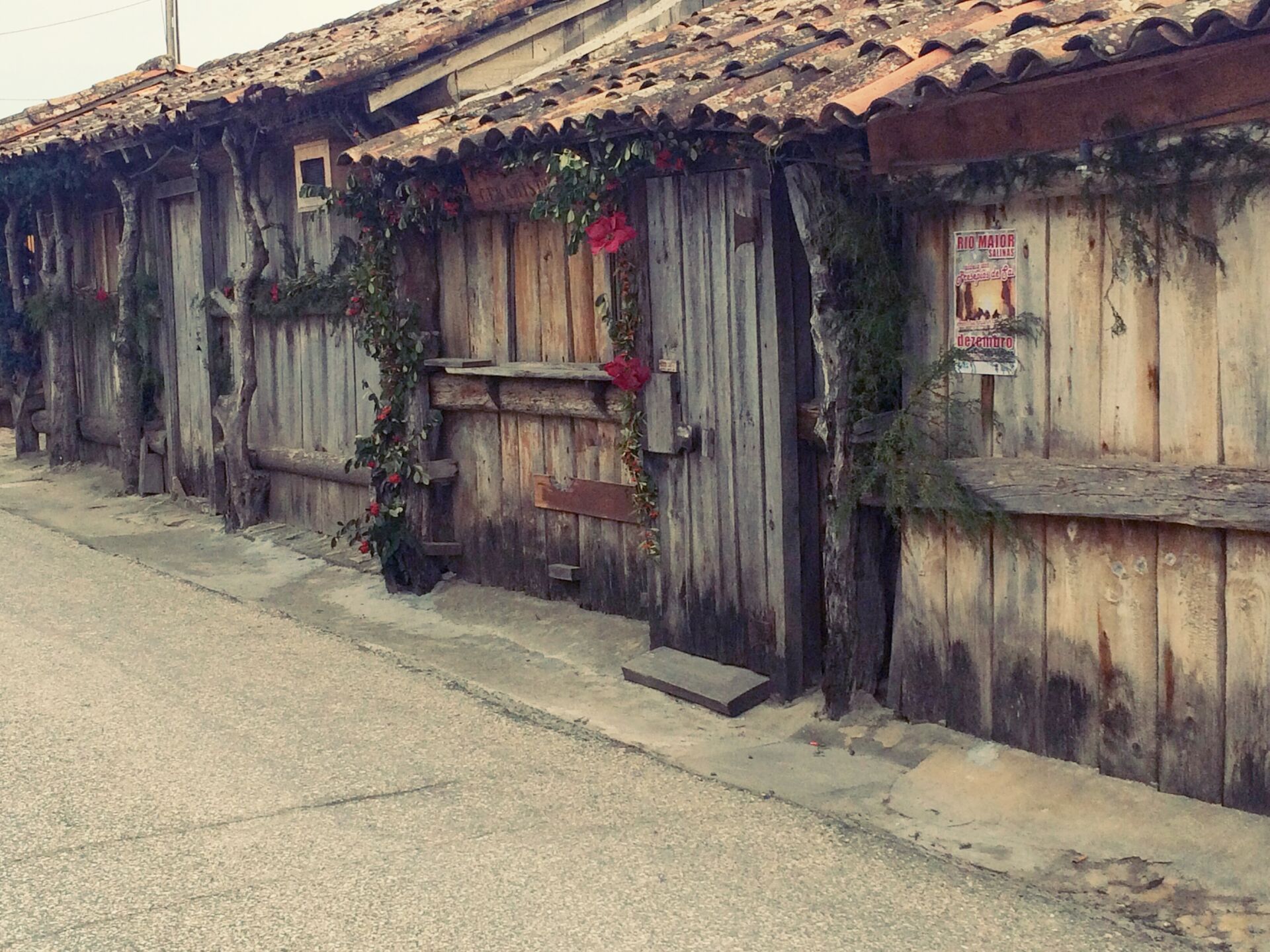 Wooden houses where the salt is kept