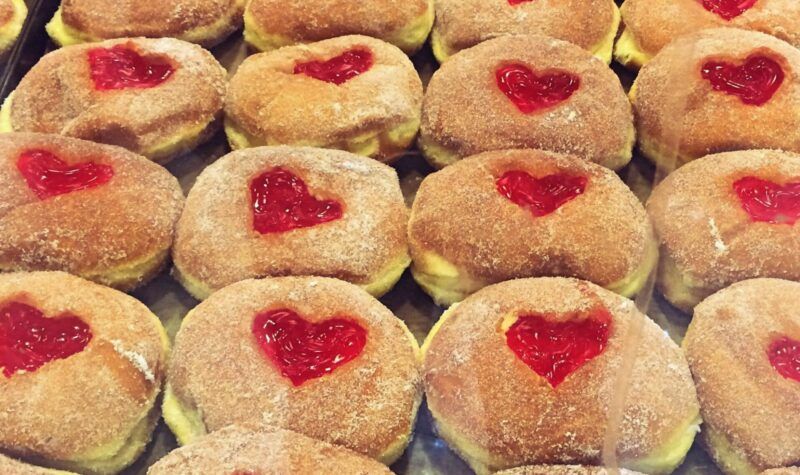 Valentine's bolas de Berlim