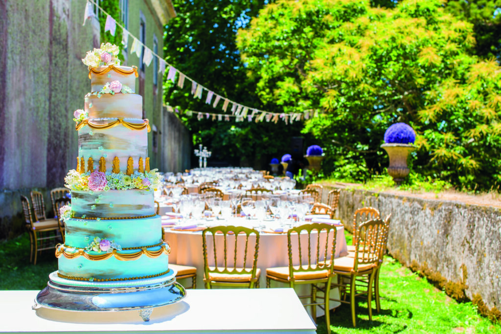 Tall wedding cake