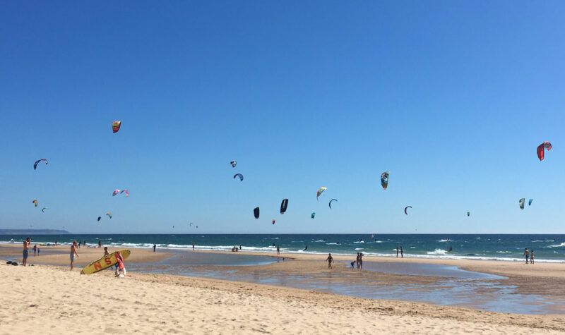 Kite surfers delight at Nova Vaga