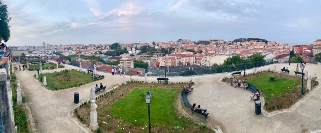 Panoramic View Sao Pedro de Alcantara Lisboa