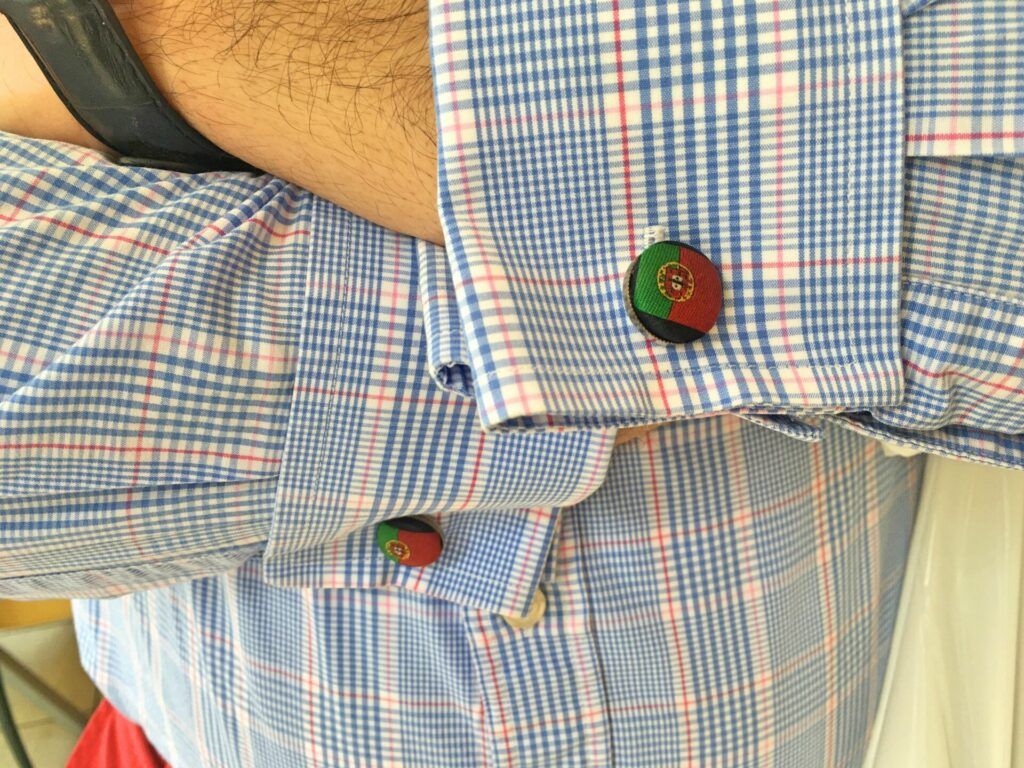 Portuguese flag cufflinks